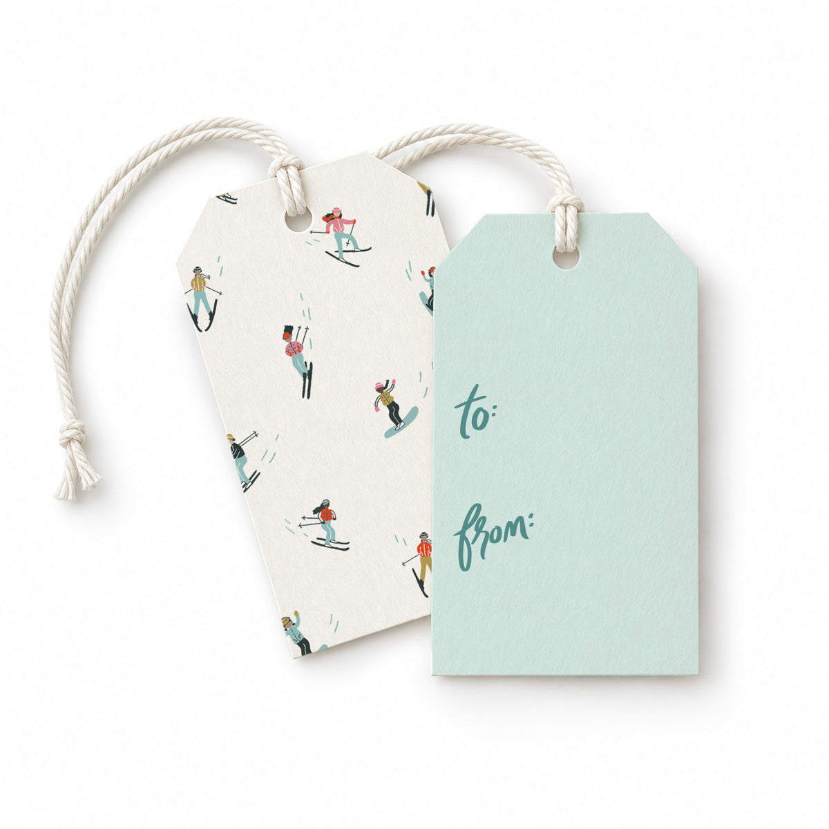 Skier Gift Tags