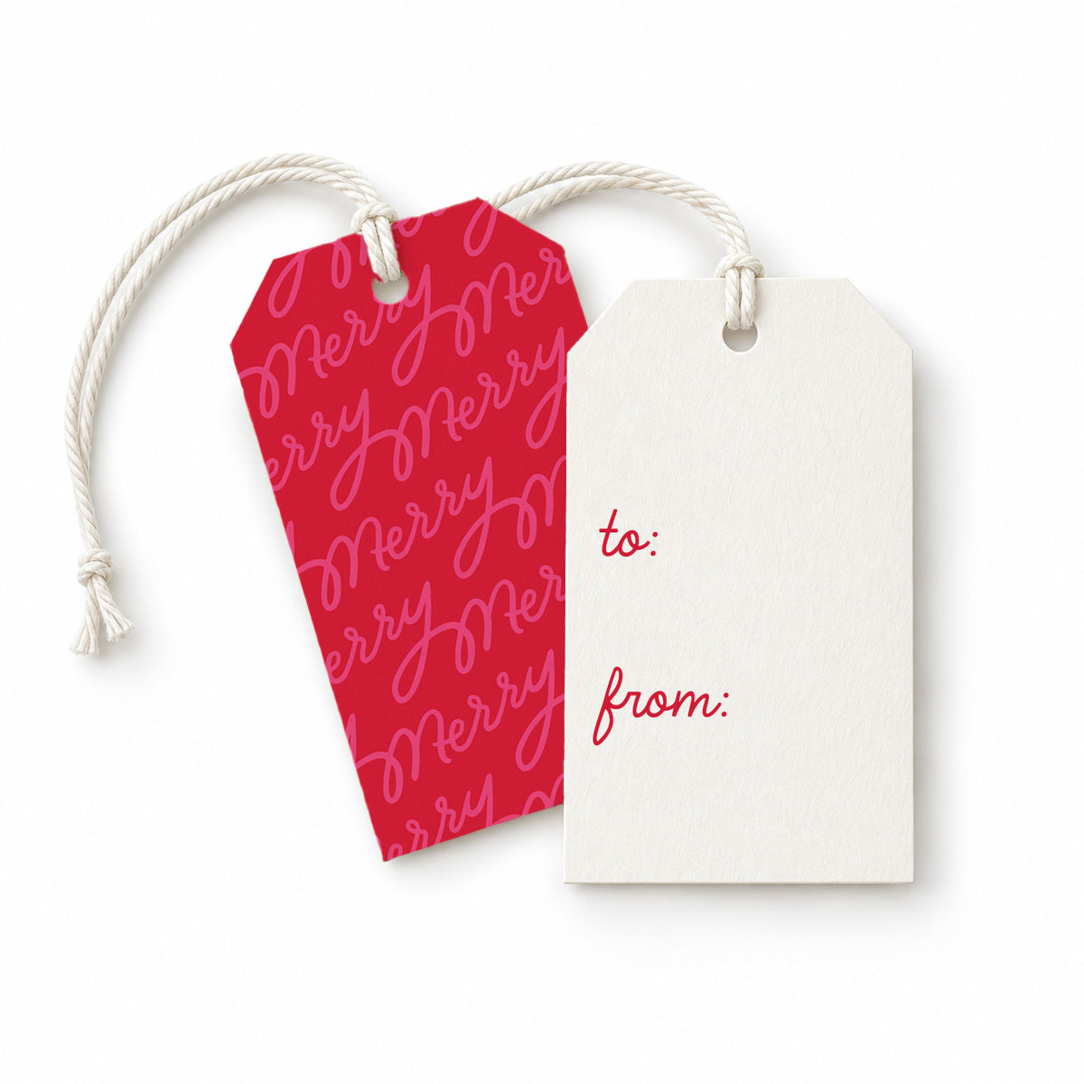 Merry Script Gift Tags